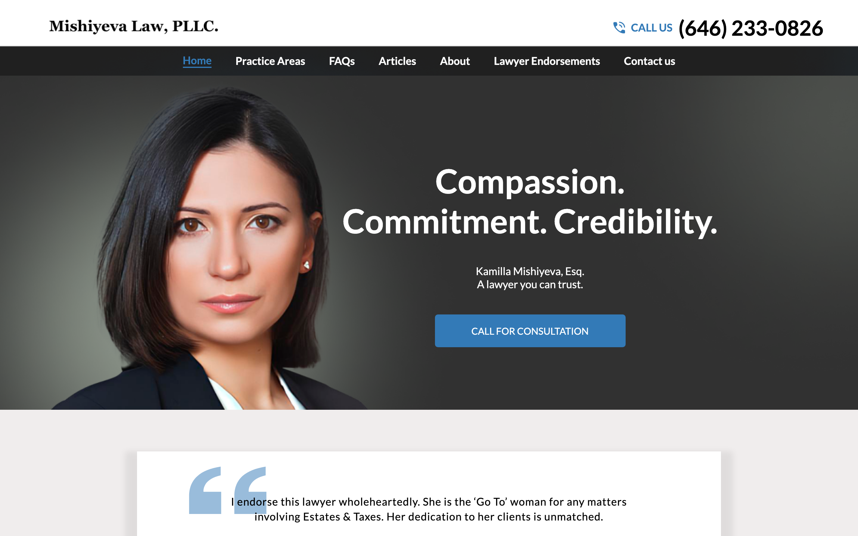Screenshot of nycprobatelawyer website